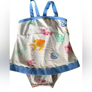 The Beaufort bonnet 6-12 month darling swimsuit.